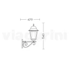 Candeeiro de parede exterior em alumínio e vidro transparente - Alchemist Viadurini