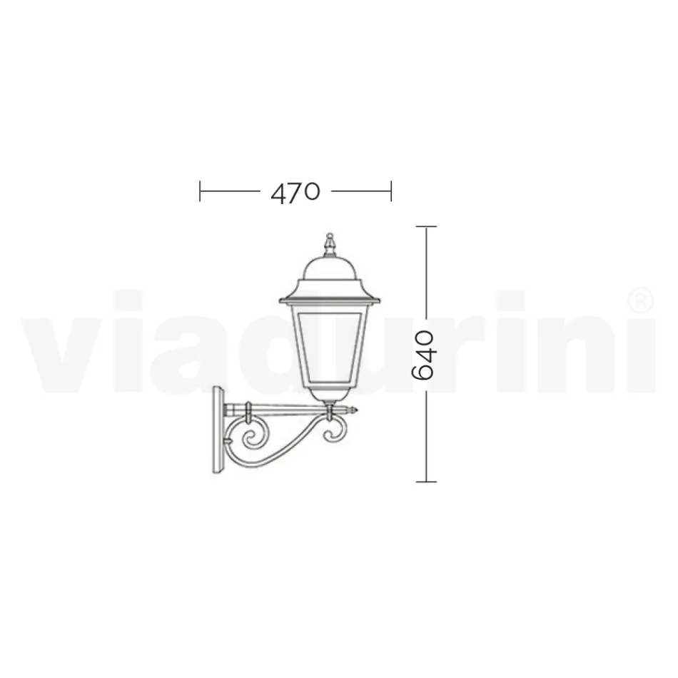 Candeeiro de parede exterior em alumínio e vidro transparente - Alchemist Viadurini