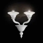 Luminária de Parede com 2 Luzes em Vidro Veneza Artesanal - Ismail Viadurini