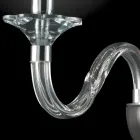 Lâmpada de parede com duas luzes em vidro e cristal Ivy, fabricada na Itália Viadurini