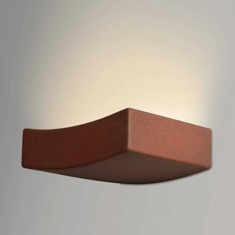 Luminária de parede design moderno em aço Ø13xh.3,5xsp.10 cm Osea Viadurini