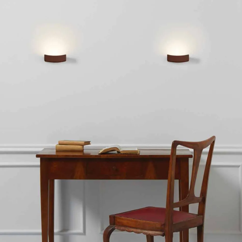 Luminária de parede design moderno em aço Ø13xh.3,5xsp.10 cm Osea Viadurini