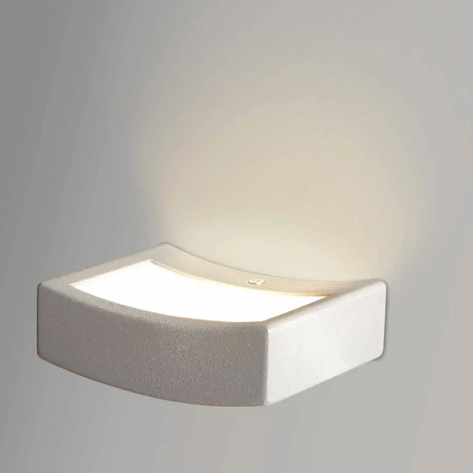 Luminária de parede design moderno em aço Ø13xh.3,5xsp.10 cm Osea Viadurini