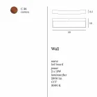 Luminária de parede design moderno em aço Ø50xh.3,5xsp.10 cm Eldora Viadurini