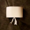 Luminária de parede de seda marfim com design vintage Chanel