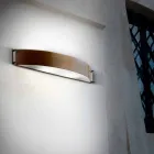 Lâmpada de parede Moda cobre e metacrilato branco Viadurini