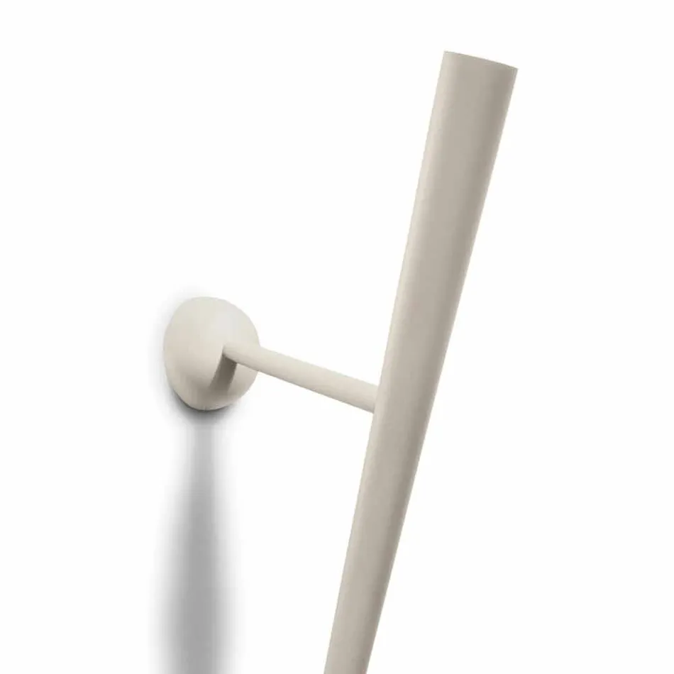 Candeeiro de parede em metal pintado com LED integrado Made in Italy - Throne Viadurini