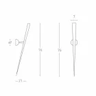 Candeeiro de parede em metal pintado com LED integrado Made in Italy - Throne Viadurini