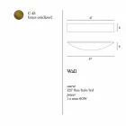 Luminária de parede de latão design moderno Ø47xh.8xsp.8 cm Blandine Viadurini