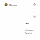 Luminária de parede em latão design moderno Ø9xh.9xsp.9 cm Venere Viadurini