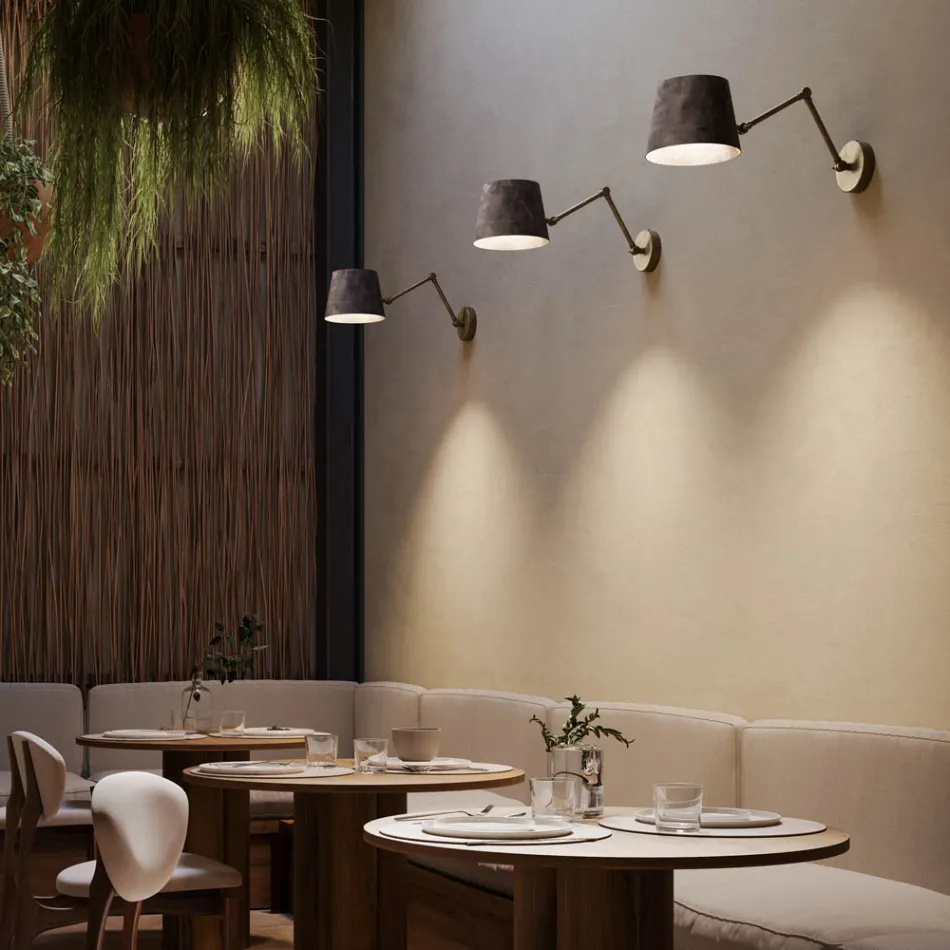 Lâmpada de parede industrial ajustável repórter Il Fanale Viadurini