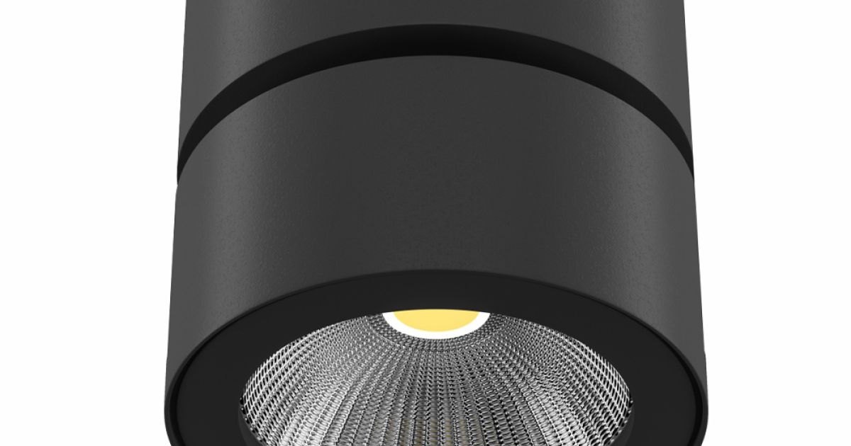 Refletor LED redondo em alumínio branco ou preto