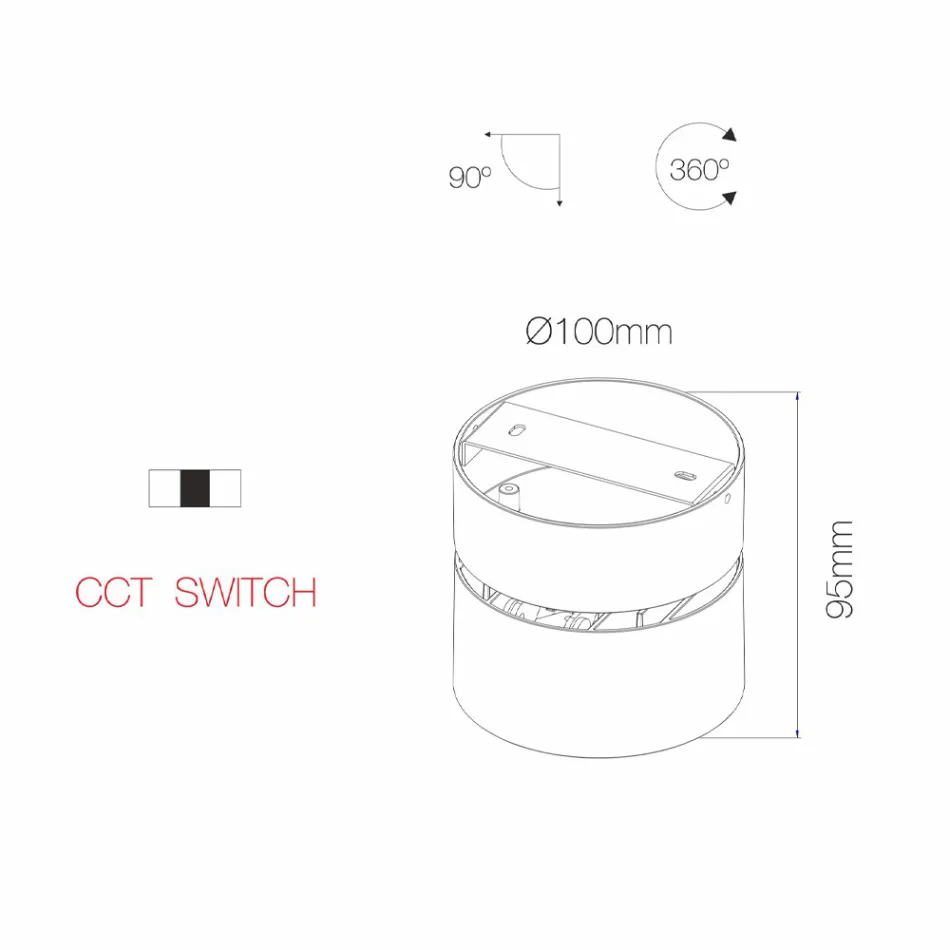 Candeeiro de parede LED 14W para interior em alumínio branco ou preto - China Viadurini