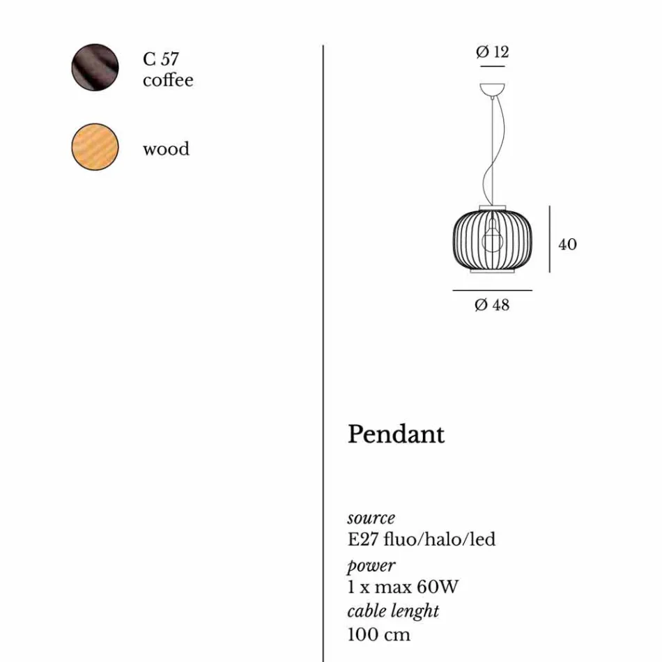 Lâmpada de parede moderna em aço Ø48xh.40xL.cavo100 cm Beren Viadurini