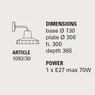 Lâmpada de parede moderna em majólica e latão da Toscana, Rossi Toscot Viadurini