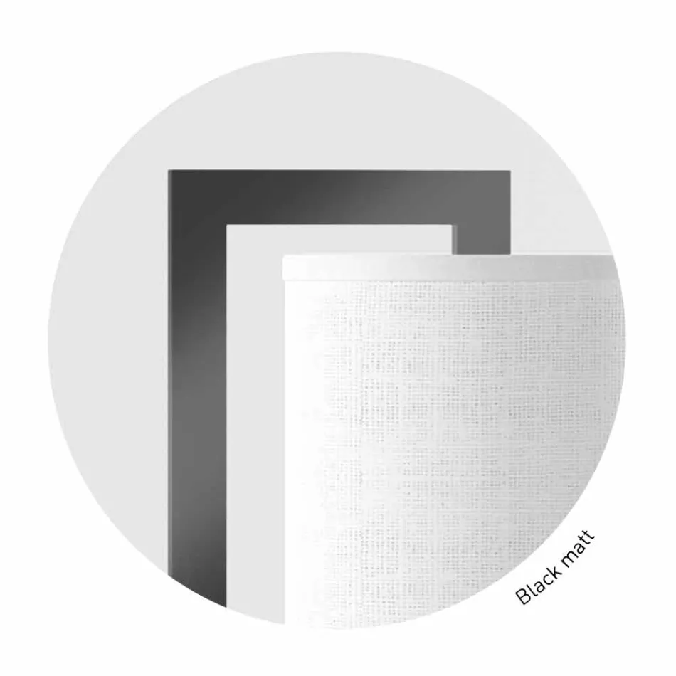 Candeeiro de parede moderno de metal com abajur de linho feito na Itália - Bali Viadurini