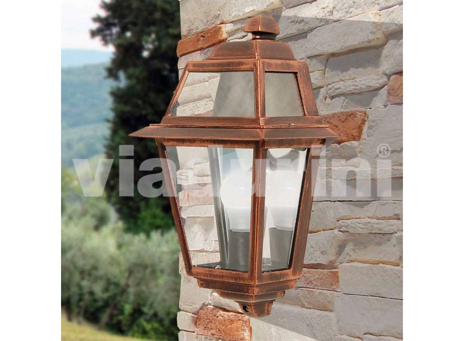 Lâmpada de parede para exterior clássico feito na Itália, alumínio Kristel Viadurini