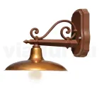 Candeeiro de parede exterior em alumínio e latão fabricado em Itália - Adela Viadurini