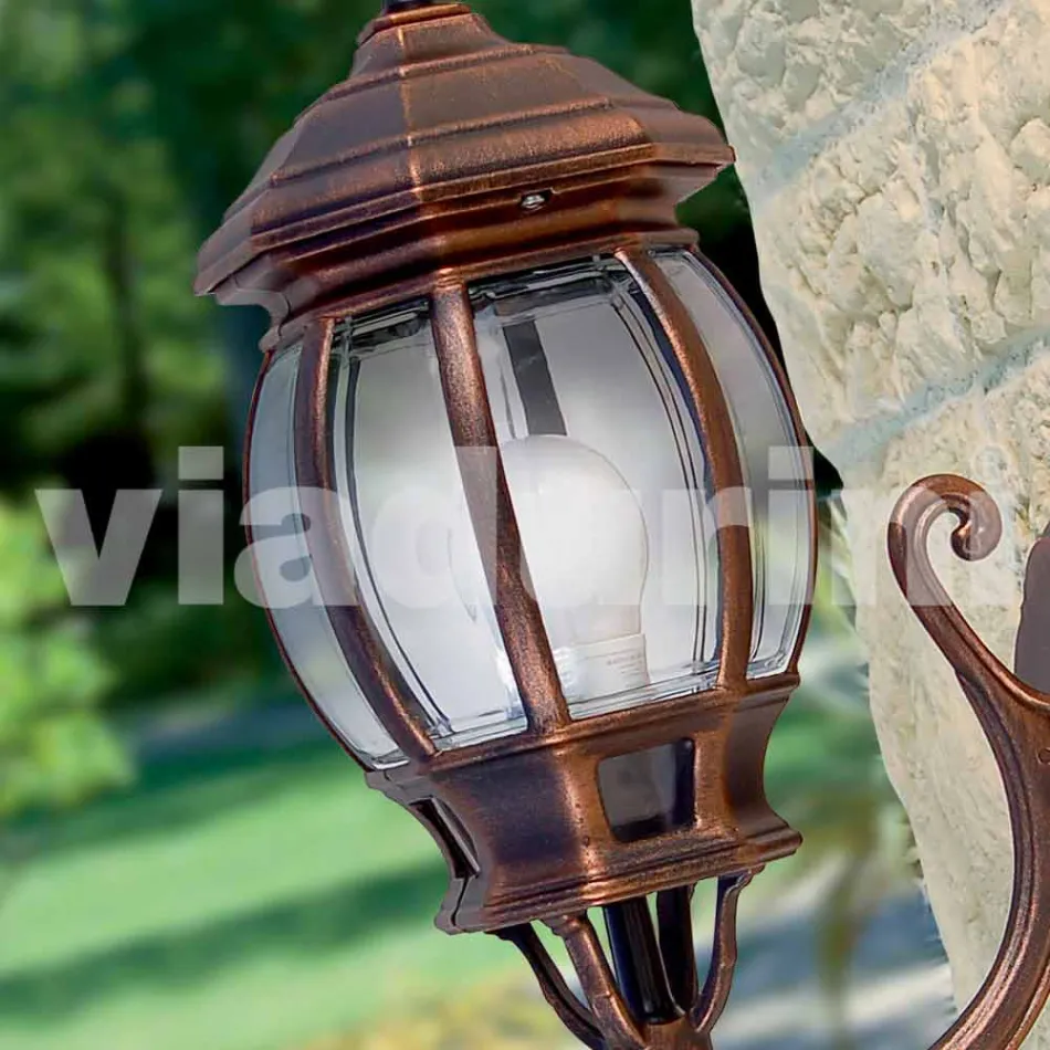 Candeeiro de parede para exterior em alumínio produzido em Itália, Anika Viadurini