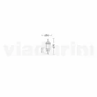 Candeeiro de parede para exterior em alumínio produzido em Itália, Anika Viadurini