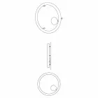 Candeeiro de parede redondo moderno em polietileno fabricado na Itália - Slide Giotto Viadurini