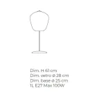 Abajur feito à mão de vidro soprado veneziano - Dalia Balloton Viadurini