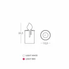 Candeeiro de mesa com vela luminosa branca ou vermelha Design by Slide - Fiammetta Viadurini