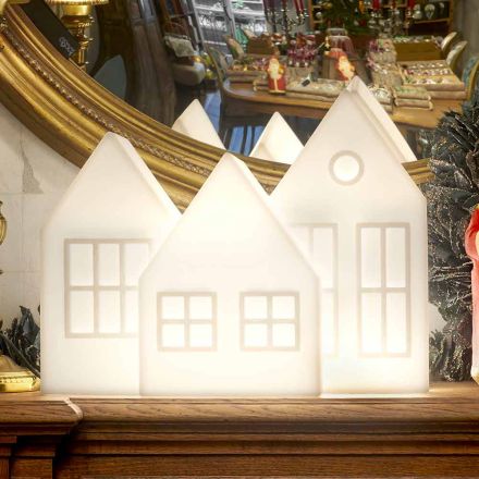 Abajur Casette Led Branco ou Vermelho Design Slide Made in Italy - Kolme Viadurini