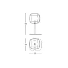 Abajur com Estrutura de Metal Brilhante Fabricado na Itália - Donatina Viadurini