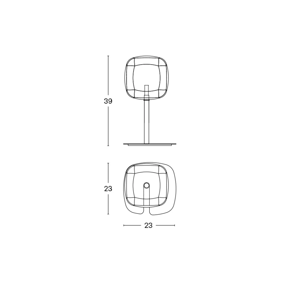 Abajur com Estrutura de Metal Brilhante Fabricado na Itália - Donatina Viadurini