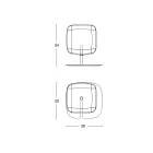 Abajur com Estrutura de Metal Brilhante Fabricado na Itália - Donatina Viadurini