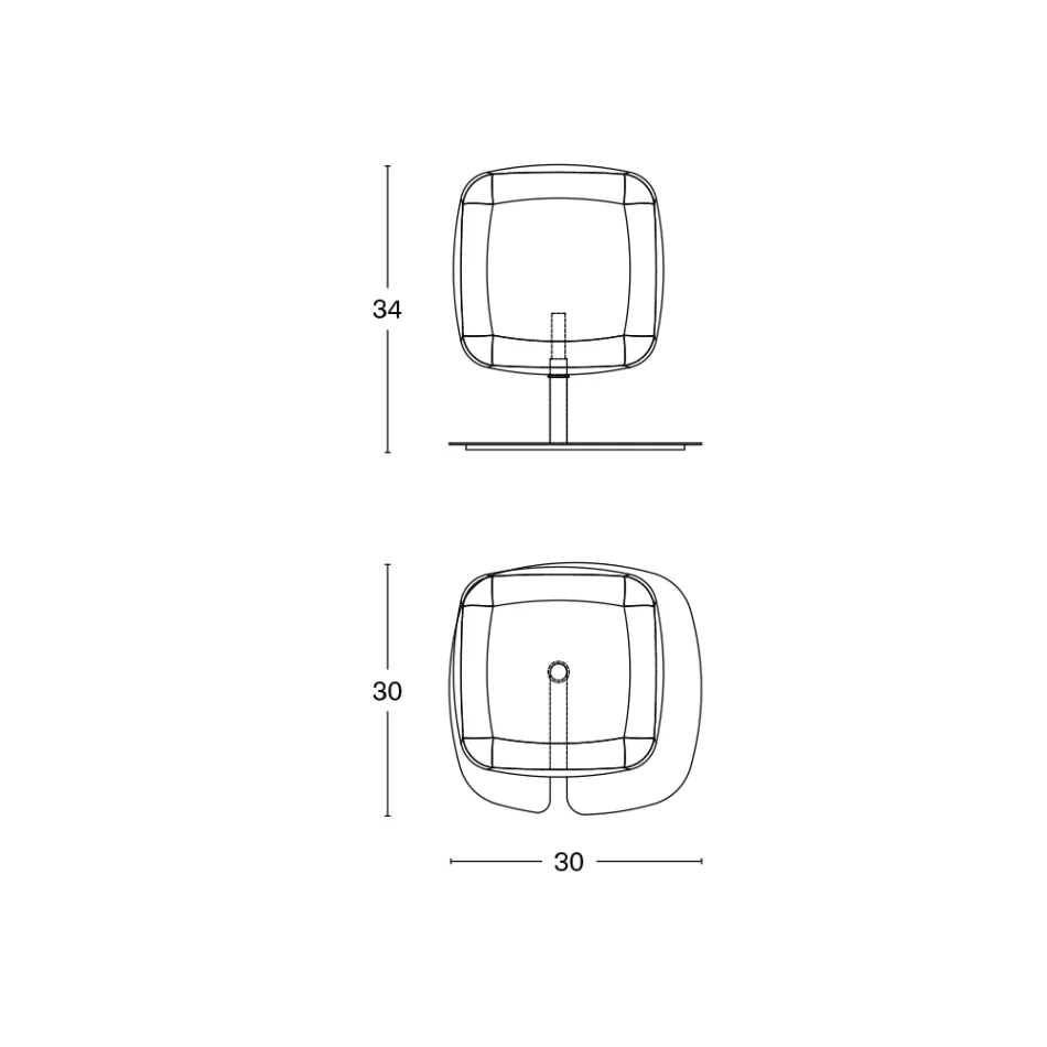 Abajur com Estrutura de Metal Brilhante Fabricado na Itália - Donatina Viadurini