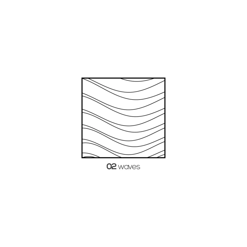 Candeeiro de mesa de cristal acrílico transparente com decoração gravada - Bertella Viadurini