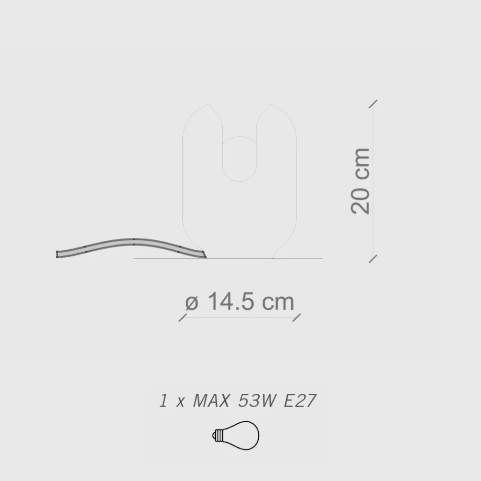 Candeeiro de Mesa com Estilo Moderno em Cerâmica Made in Italy - Batucada Viadurini