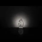 Candeeiro de mesa de design em cristal e aço Egg Egg Viadurini