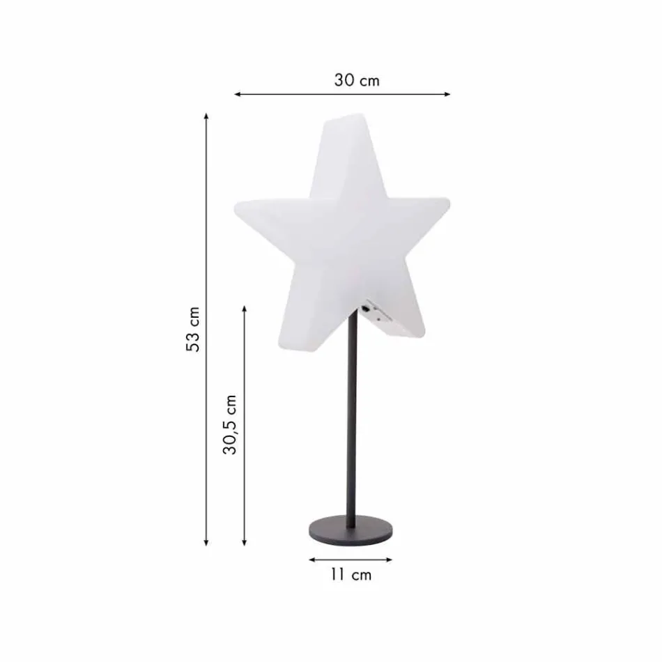 Candeeiro de mesa Star de design moderno com ou sem pedestal - Littlestar Viadurini