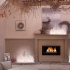 Candeeiro de mesa de design com corrediça de design de casas de led branco ou vermelho - Kuusi Viadurini