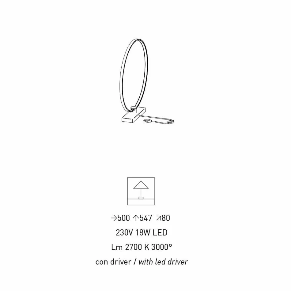 Candeeiro de mesa Design em Alumínio Preto e Latão Fabricado na Itália - Norma Viadurini