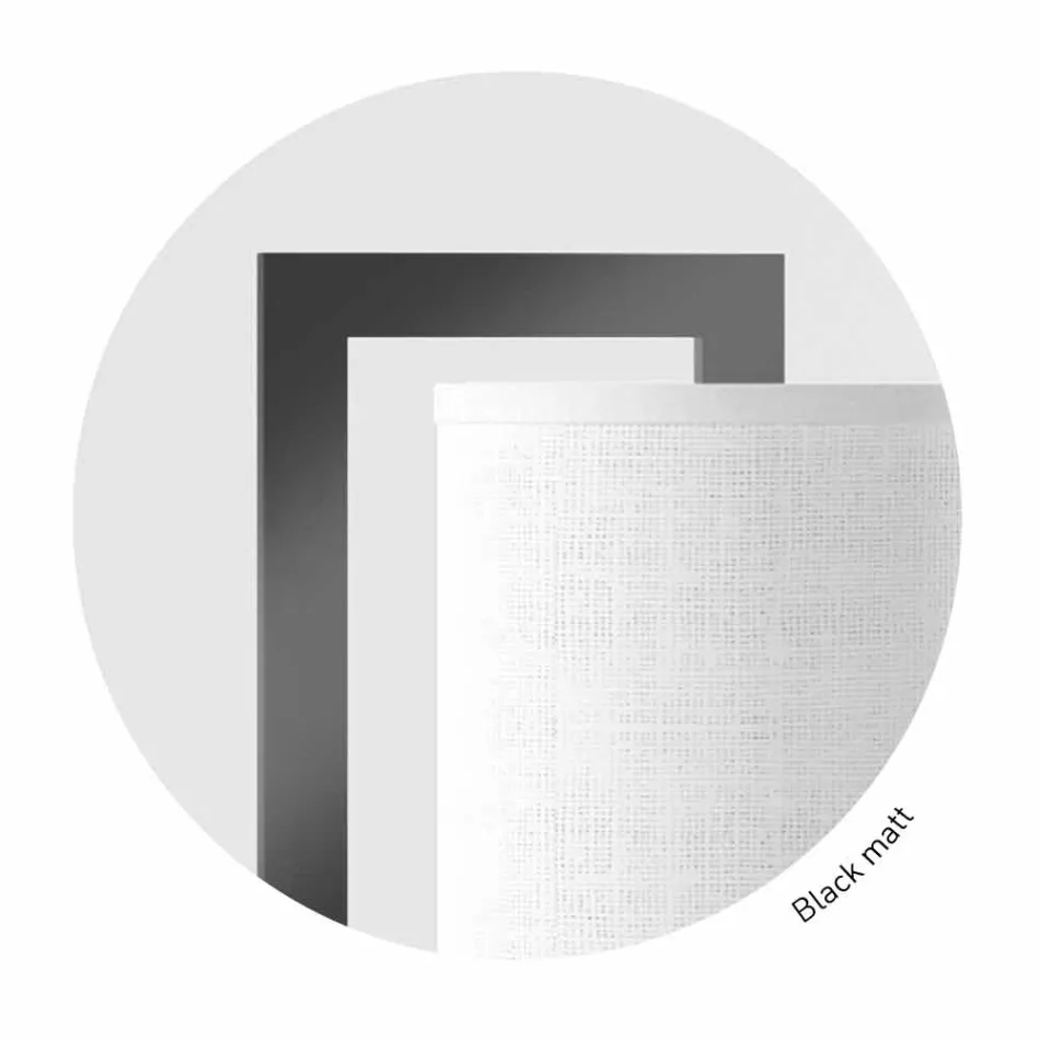 Candeeiro de mesa Design em metal e linho branco Made in Italy - Bali Viadurini