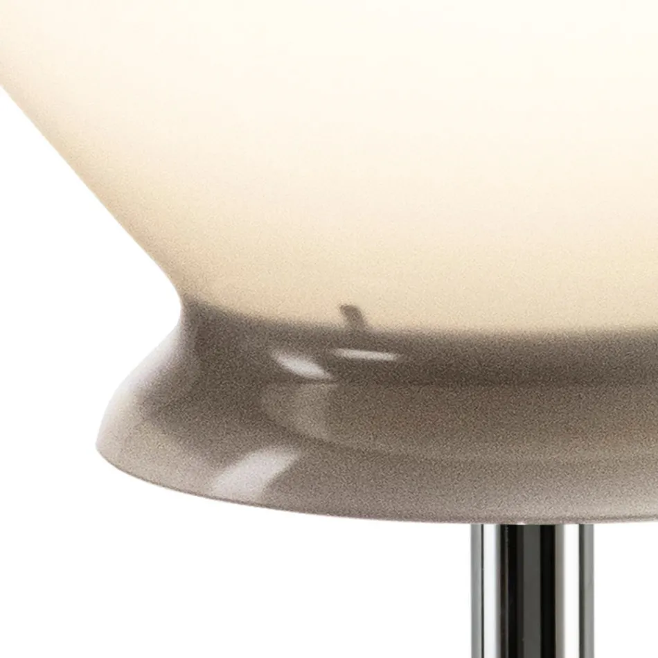 Abajur de mesa grande em vidro artesanal, disponível em diversas cores, fabricado na Itália - Irid Viadurini