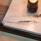 Candeeiro de mesa em Ferro e Cerâmica Artesanal Made in Italy - Floria Viadurini