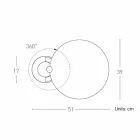 Abajur em Chrome ou Black Metal com LED Made in Italy - Orlando Viadurini