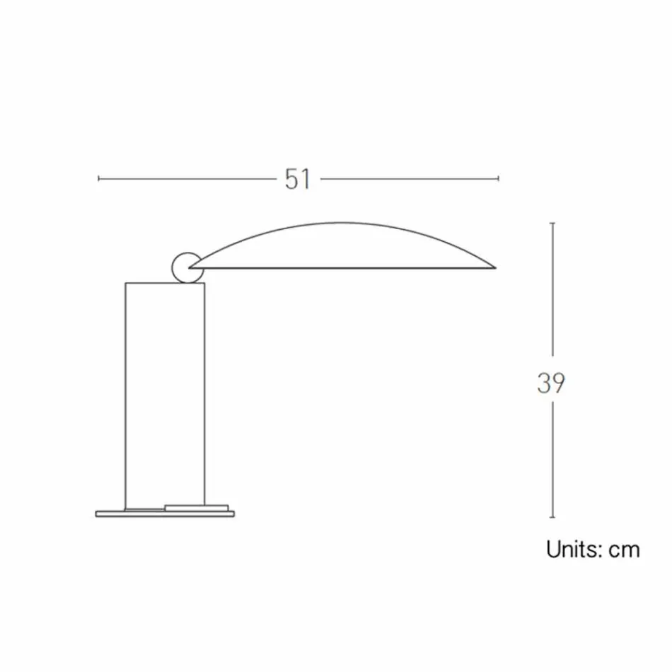 Abajur em Chrome ou Black Metal com LED Made in Italy - Orlando Viadurini