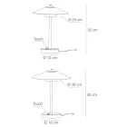 Luminária de mesa Mira Metal com vários acabamentos Fabricado na Itália Viadurini