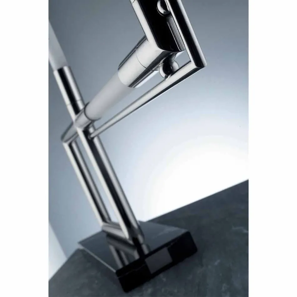 Abajur em Latão e Resina com Base em Mármore Made in Italy - Quizza Viadurini