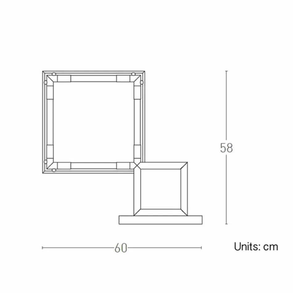 Abajur em Latão e Resina com Base em Mármore Made in Italy - Quizza Viadurini