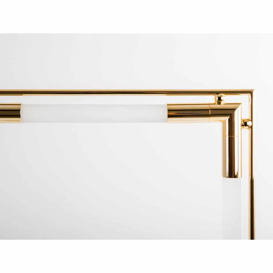 Abajur em Latão e Resina com Base em Mármore Made in Italy - Quizza Viadurini