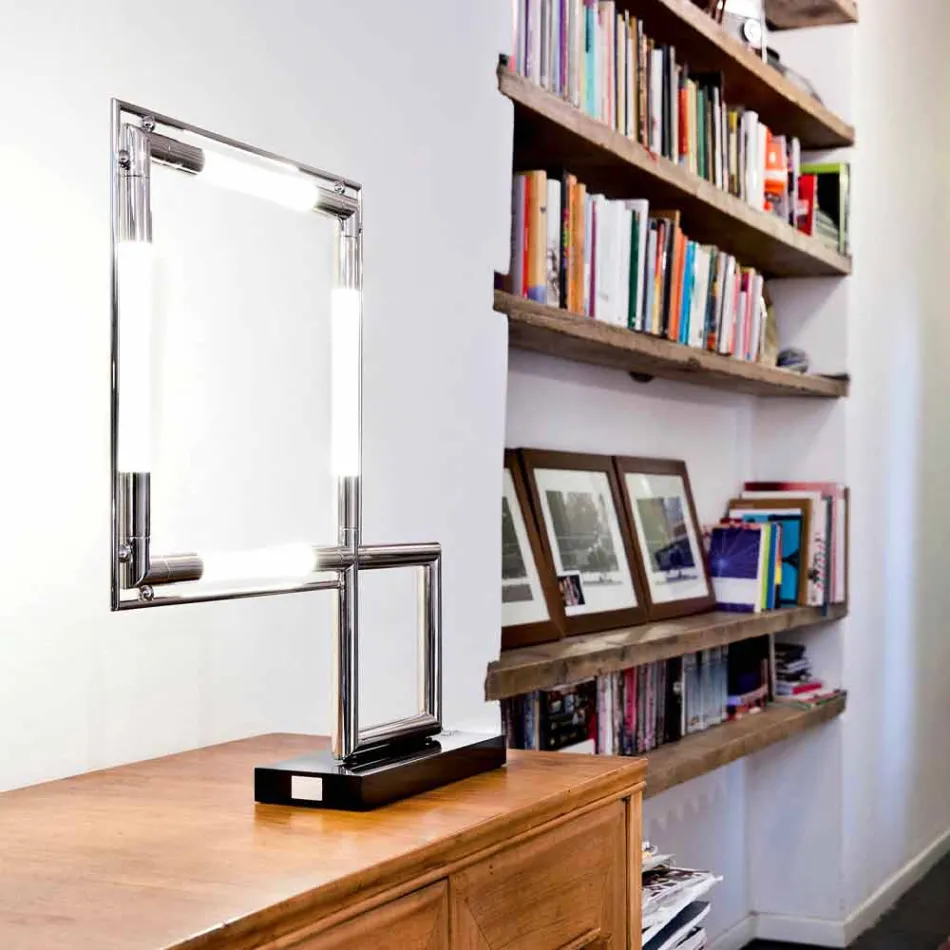 Abajur em Latão e Resina com Base em Mármore Made in Italy - Quizza Viadurini