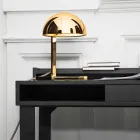 Candeeiro de mesa em latão com acabamento em ouro ou paládio Fabricado na Itália - Adana Viadurini