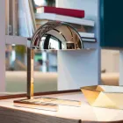 Candeeiro de mesa em latão com acabamento em ouro ou paládio Fabricado na Itália - Adana Viadurini